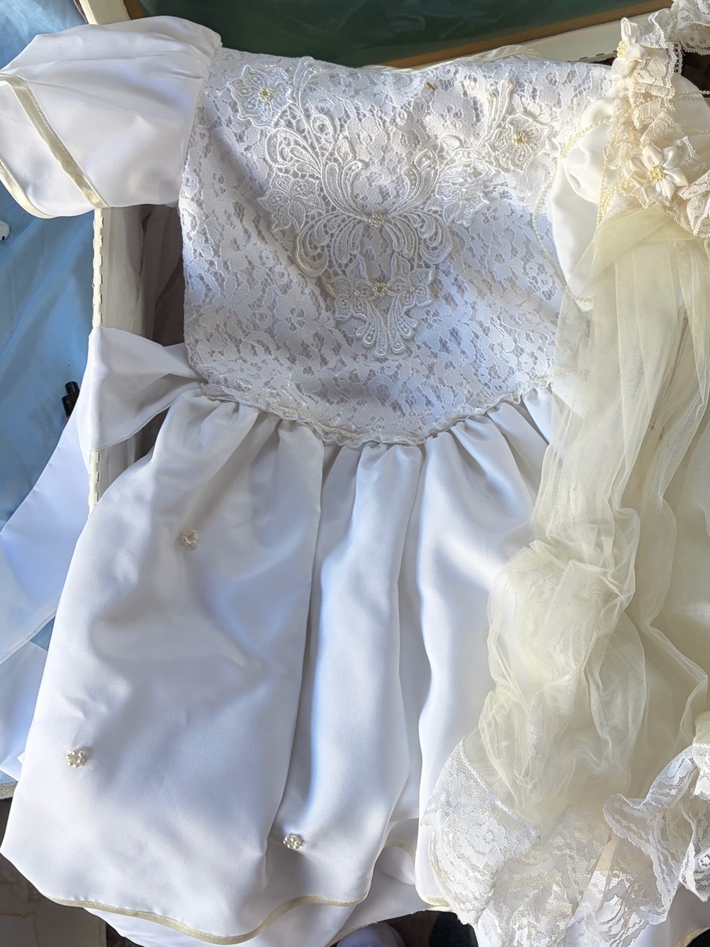 Vintage 90s Communion Dress and Veil